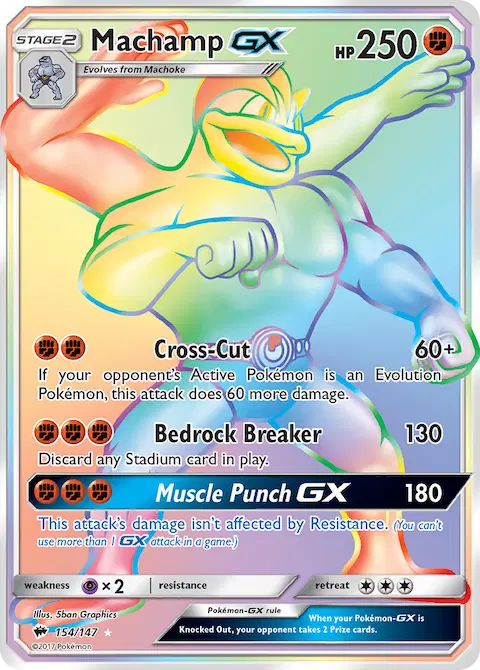 Machamp GX, Burning Shadows 154/147