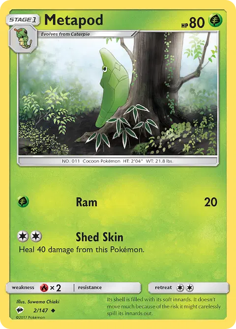 Metapod, Burning Shadows 2/147