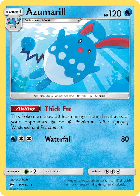Azumarill, Burning Shadows 35/147