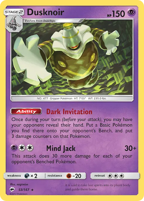 Dusknoir, Burning Shadows 53/147