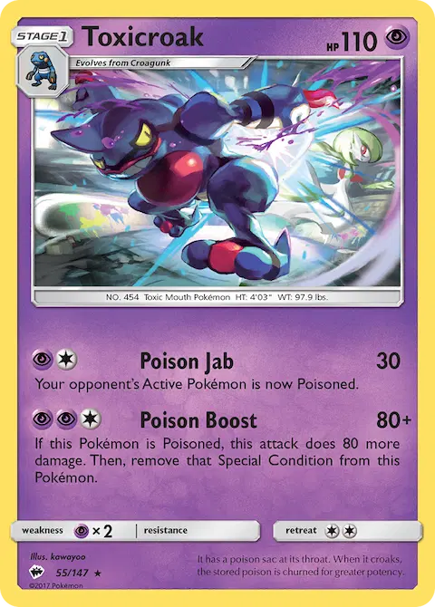 Toxicroak, Burning Shadows 55/147