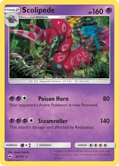 Scolipede, Burning Shadows 58/147