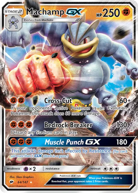 Machamp GX, Burning Shadows 64/147