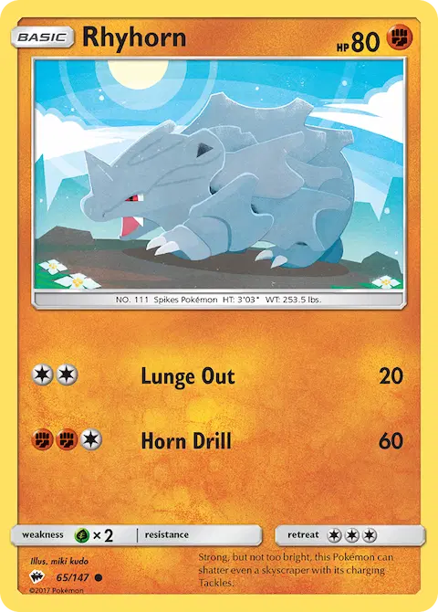 Rhyhorn, Burning Shadows 65/147