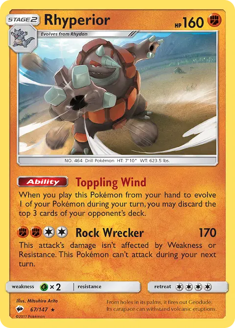Rhyperior, Burning Shadows 67/147