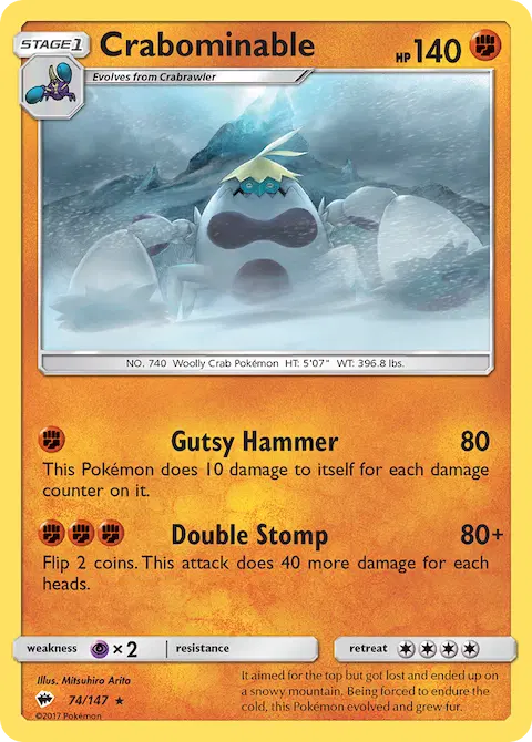 Crabominable, Burning Shadows 74/147
