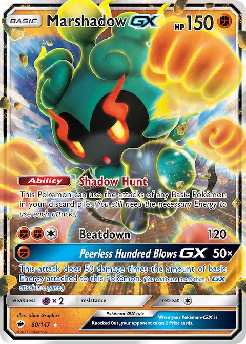 Marshadow GX, Burning Shadows 80/147