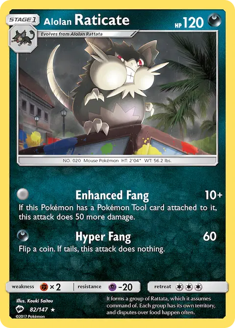 Alolan Raticate, Burning Shadows 82/147