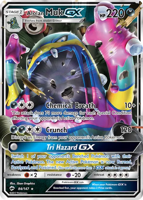 Alolan Muk GX, Burning Shadows 84/147