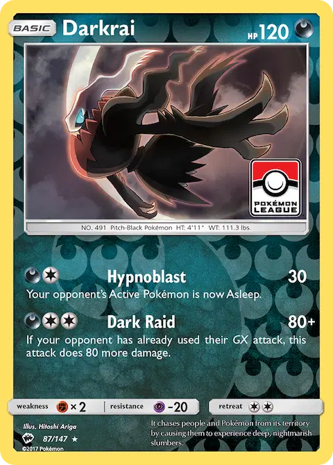 Darkrai, Burning Shadows 87/147