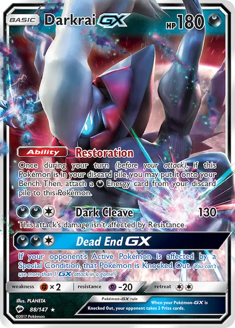 Darkrai GX, Burning Shadows 88/147