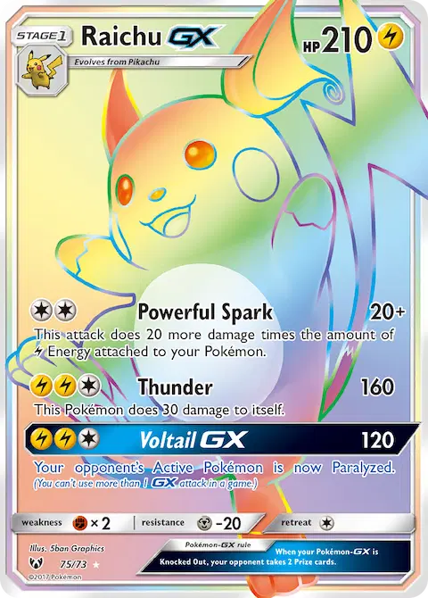 Raichu GX, Shining Legends 75/73