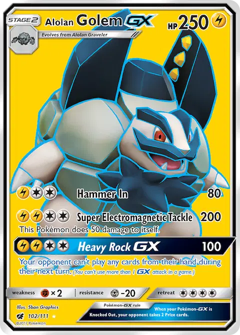 Alolan Golem GX, Crimson Invasion 102/111