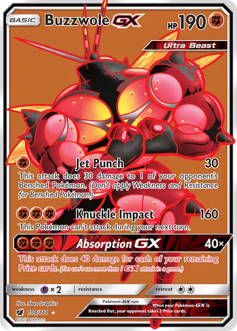 Buzzwole GX, Crimson Invasion 104/111