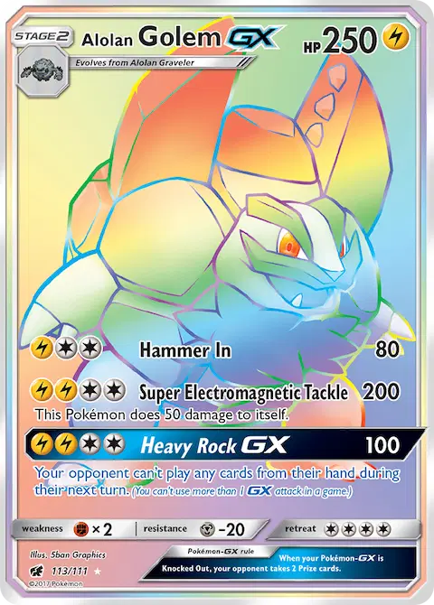 Alolan Golem GX, Crimson Invasion 113/111