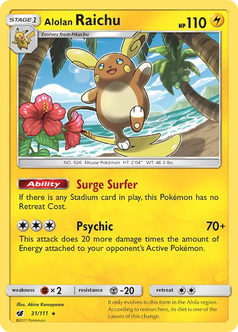 Alolan Raichu, Crimson Invasion 31/111