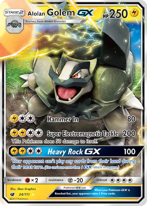 Alolan Golem GX, Crimson Invasion 34/111