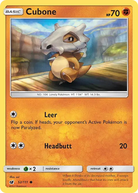 Cubone, Crimson Invasion 52/111