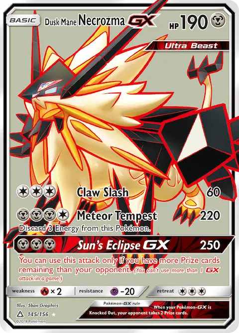 Dusk Mane Necrozma GX, Ultra Prism 145/156