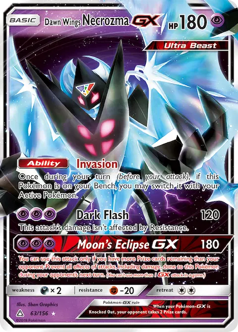 Dawn Wings Necrozma GX, Ultra Prism 63/156