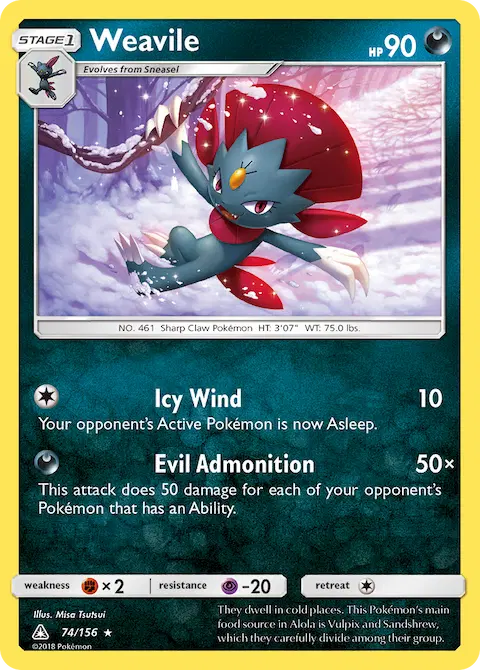 Weavile, Ultra Prism 74/156