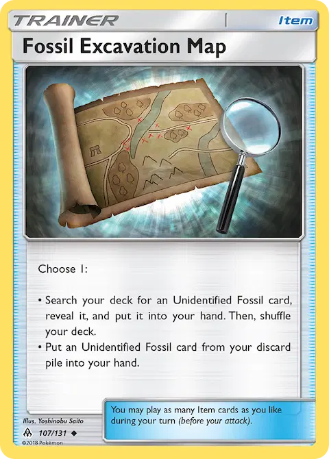 Fossil Excavation Map, Forbidden Light 107/131
