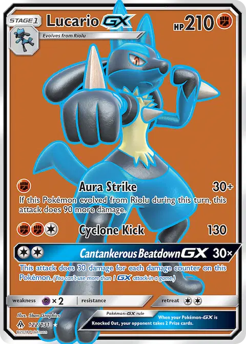 Lucario GX, Forbidden Light 122/131