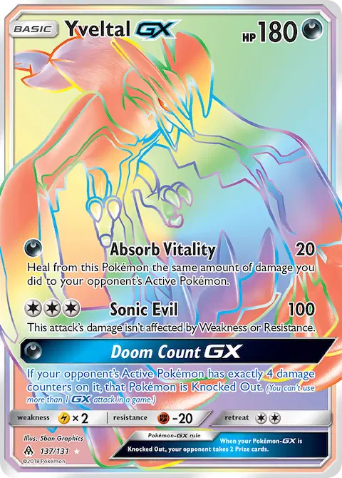 Yveltal GX, Forbidden Light 137/131