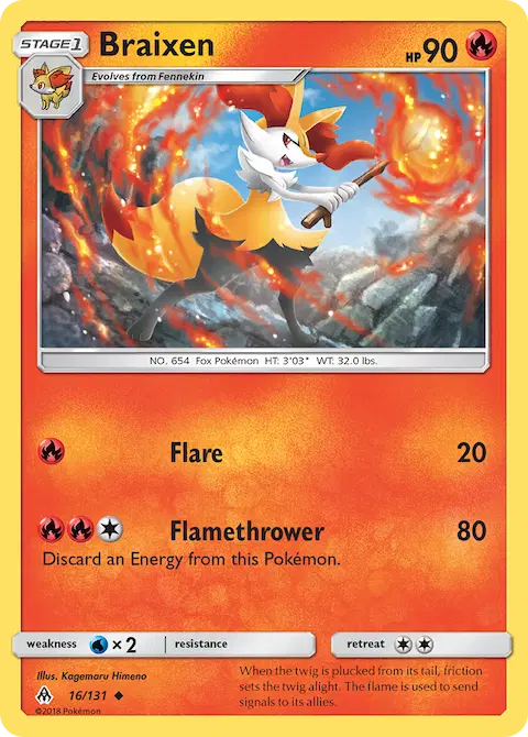 Braixen, Forbidden Light 16/131
