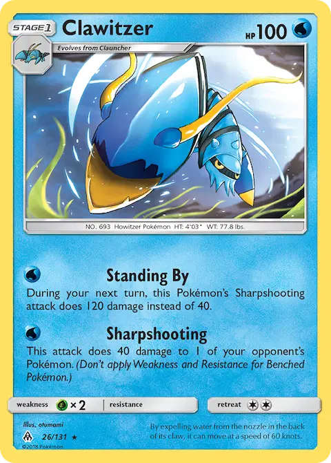 Clawitzer, Forbidden Light 26/131