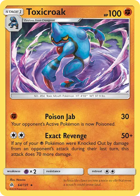 Toxicroak, Forbidden Light 64/131