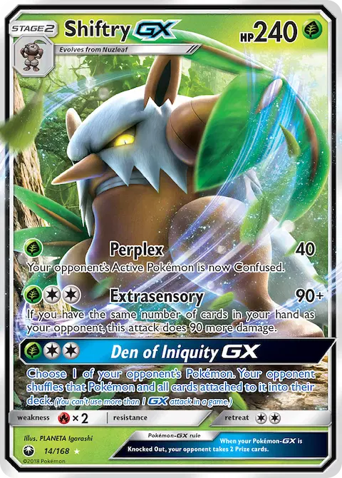 Shiftry GX, Celestial Storm 14/168