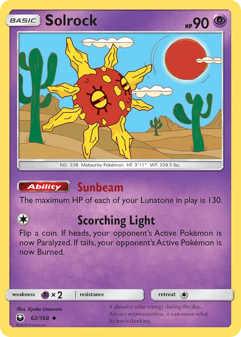 Solrock, Celestial Storm 62/168
