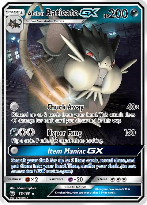 Alolan Raticate GX, Celestial Storm 85/168