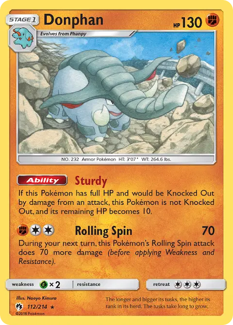 Donphan, Lost Thunder 112/214