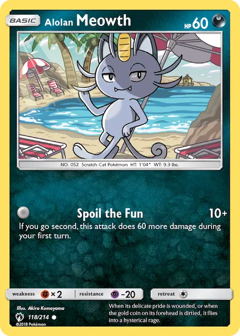 Alolan Meowth, Lost Thunder 118/214