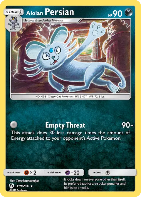 Alolan Persian, Lost Thunder 119/214