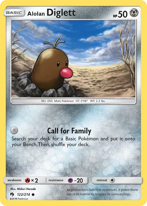 Alolan Diglett, Lost Thunder 122/214