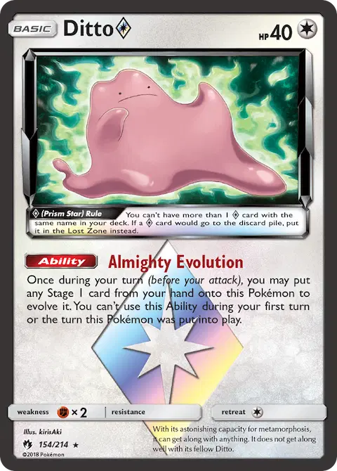 Ditto ◇, Lost Thunder 154/214