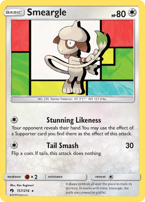 Smeargle, Lost Thunder 157/214
