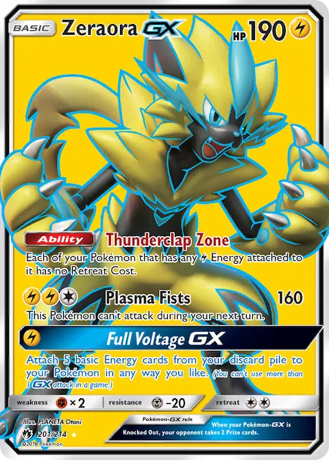 Zeraora GX, Lost Thunder 201/214