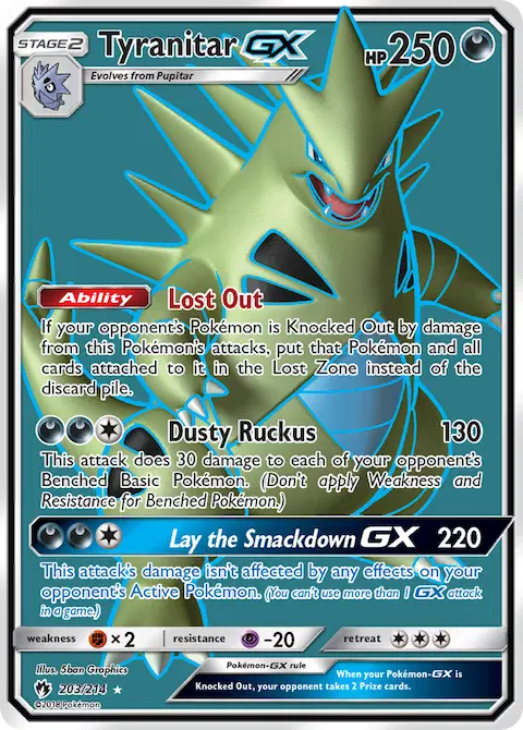 Tyranitar GX, Lost Thunder 203/214