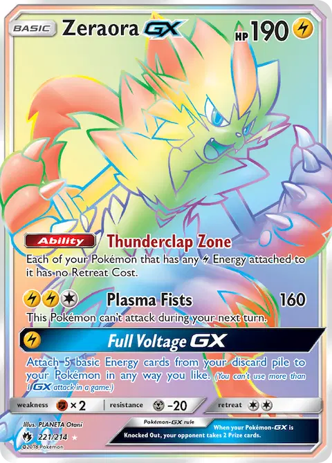 Zeraora GX, Lost Thunder 221/214