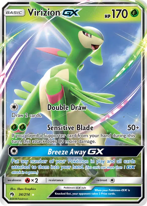 Virizion GX, Lost Thunder 34/214