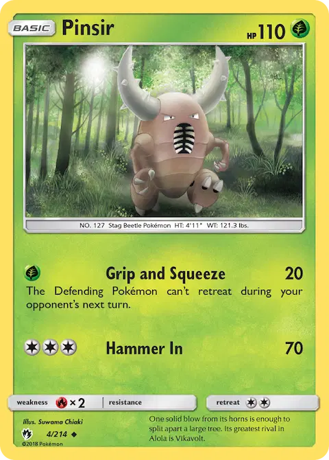 Pinsir, Lost Thunder 4/214