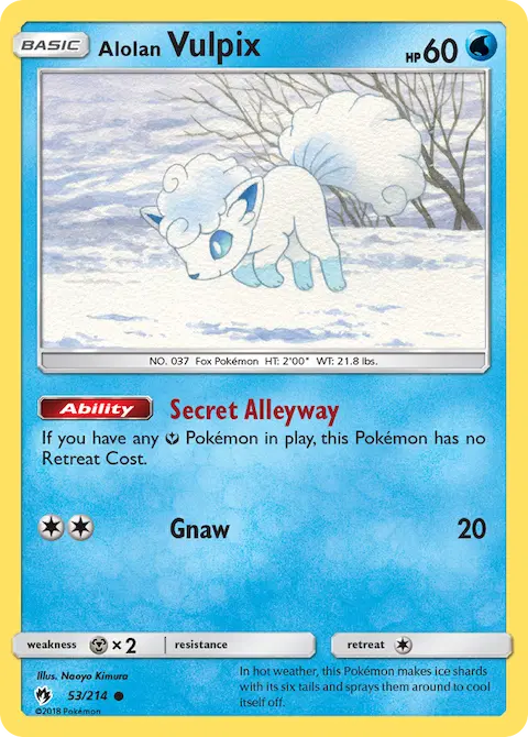 Alolan Vulpix, Lost Thunder 53/214