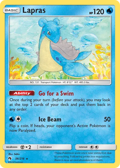 Lapras, Lost Thunder 56/214