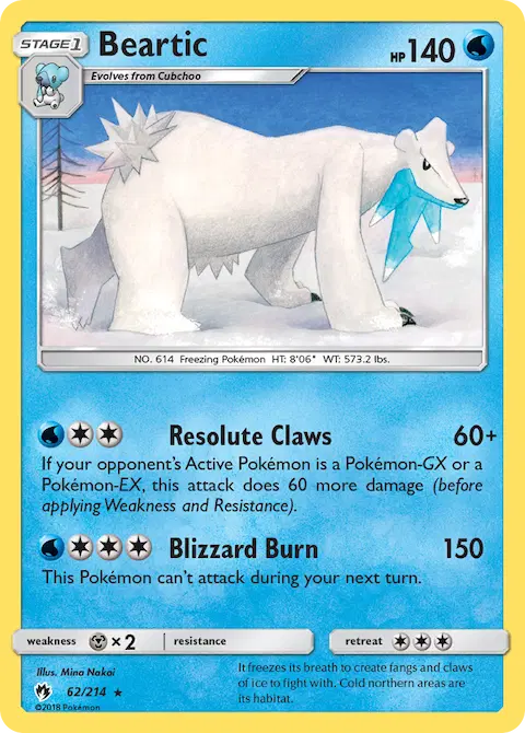 Beartic, Lost Thunder 62/214