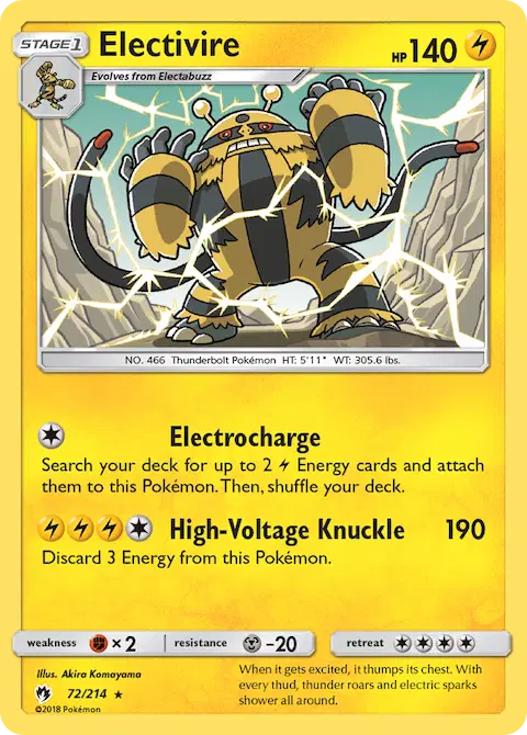 Electivire, Lost Thunder 72/214