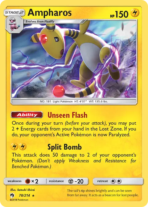 Ampharos, Lost Thunder 78/214